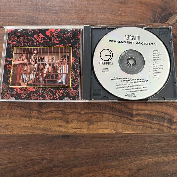 Aerosmith Permanent Vacation CD 1987 Geffen Records - Picture 5 of 8